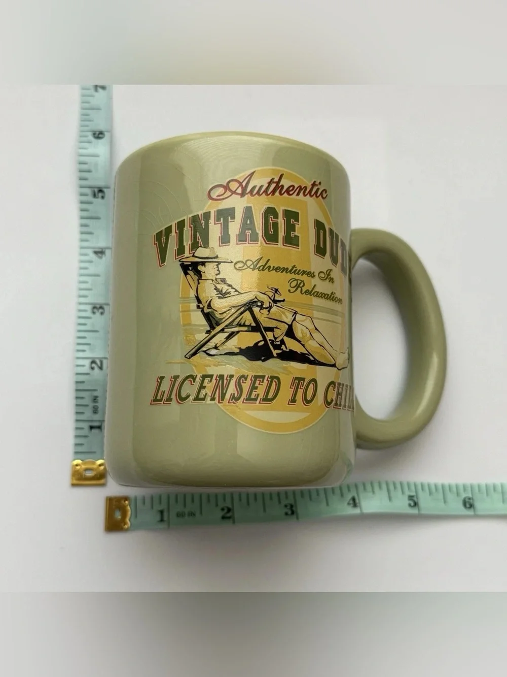 Laid Back Authentic Vintage Dude Coffee Mug Licensed to Chill
